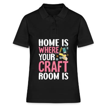 Artisanat Scrapbooking Scrapbooker Maison Où Salle d’artisanat - Polo Femme - noir - Devant - Ailine (174cm)