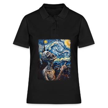 Peinture Zombie Nuit Étoilée - Polo Femme - noir - Devant - Ailine (174cm)