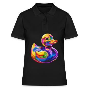 Caoutchouc Duckie Popart - Polo Femme - noir - Devant - Ailine (174cm)