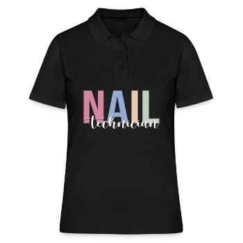 Technicienne des ongles Technicienne des ongles Esthéticienne - Polo Femme - noir - Devant - Ailine (174cm)