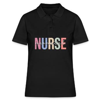 Infirmière en néonatalogie USIN - Polo Femme - noir - Devant - Ailine (174cm)