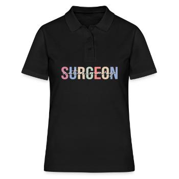 Vétérinaire Chirurgien Vet Tech - Polo Femme - noir - Devant - Ailine (174cm)