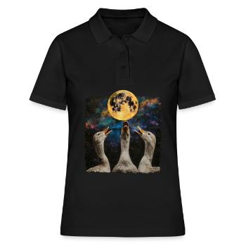Canards Ferme Animal Fermier Lune Hurlante - Polo Femme - noir - Devant - Ailine (174cm)