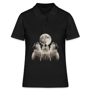 Chat de l’Himalaya Lune hurlante - Polo Femme - noir - Devant - Ailine (174cm)