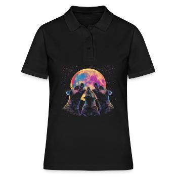 Miel Blaireau Ratel Lune Hurlante - Polo Femme - noir - Devant - Ailine (174cm)