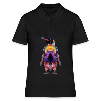 Pingouin oiseau incapable de voler Popart - Polo Femme - noir - Devant - Ailine (174cm)