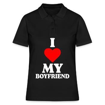 J’aime mon copain adore - Polo Femme - noir - Devant - Ailine (174cm)