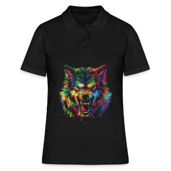 Loup-garou Loup Popart - Polo Femme - noir - Devant - Ailine (174cm)