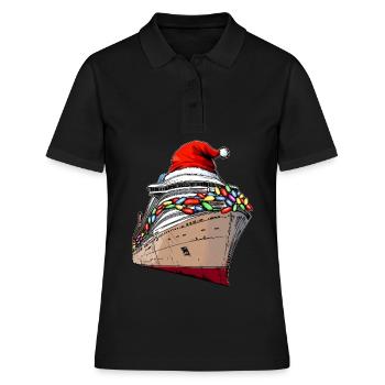 Kreuzfahrt Kreuzfahrt-Urlaub Erste Kreuzfahrt - Frauen Polo Shirt - Schwarz - Vorne - Ailine (174cm)