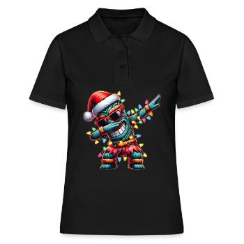 Dabbing Tiki Luau Masque Tiki Hawaïen - Polo Femme - noir - Devant - Ailine (174cm)