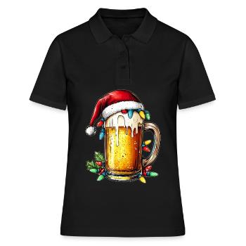 Bière artisanale Brasserie Brasserie Maison Noël - Polo Femme - noir - Devant - Ailine (174cm)