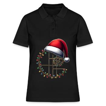 Nombre d’Or de Fibonacci Géométrie Sacrée - Polo Femme - noir - Devant - Ailine (174cm)
