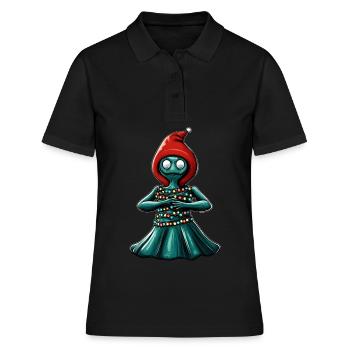 Flatwoods Monster Cryptid Cryptozoology - Women's Polo Shirt - black - Front - Ailine (174cm)
