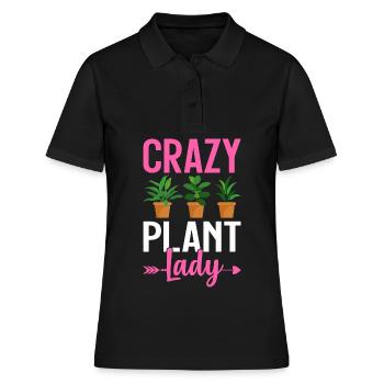 Crazy Plant Lady Plant Lover Fille de la plante - Polo Femme - noir - Devant - Ailine (174cm)