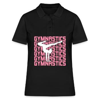Gymnastique Gymnaste Acrobate - Polo Femme - noir - Devant - Ailine (174cm)