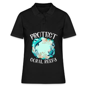 Protéger les récifs coralliens Aquarium corallien - Polo Femme - noir - Devant - Ailine (174cm)