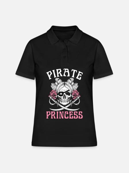 Pirate Princesse Pirate Fille Pirate Fille - Polo Femme - noir