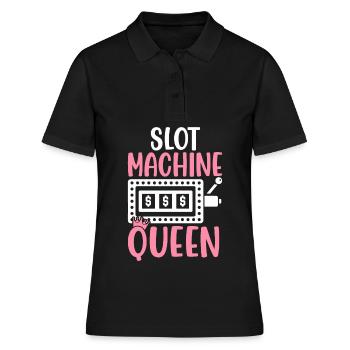 Slot Machine Queen Casino Lover Queen - Frauen Polo Shirt - Schwarz - Vorne - Ailine (174cm)