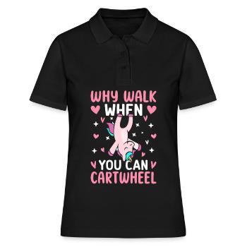 Pourquoi marcher quand vous pouvez utiliser Cartwheel Cartwheel - Polo Femme - noir - Devant - Ailine (174cm)