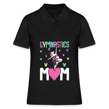 Gymnastique Maman Femmes Gymnastique Cartwheel Turner - Polo Femme - noir - Devant - Ailine (174cm)