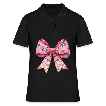 Coquette Bow Ribbon Raquette de Badminton - Polo Femme - noir - Devant - Ailine (174cm)