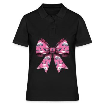 Coquette Bow Parachutisme - Polo Femme - noir - Devant - Ailine (174cm)