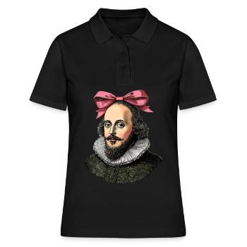Arc Coquet Shakespeare Littérature Rose - Polo Femme - noir - Devant - Ailine (174cm)
