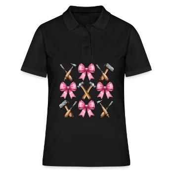 Coquette noeud sculpteur Sculpteur maman ruban - Polo Femme - noir - Devant - Ailine (174cm)
