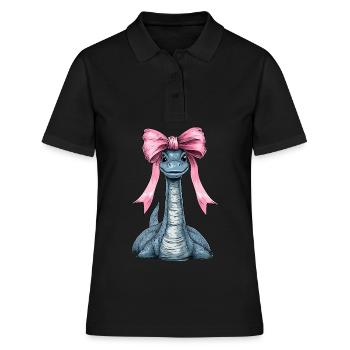 Coquette Bow Loch Ness Monster Nessie - Polo Femme - noir - Devant - Ailine (174cm)