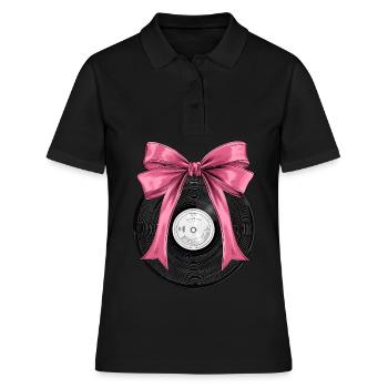 Tourne-disque vinyle Coquette Bow - Polo Femme - noir - Devant - Ailine (174cm)