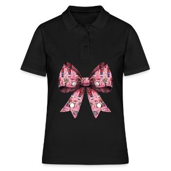 Coquette arc fanfare motif musicien - Polo Femme - noir - Devant - Ailine (174cm)