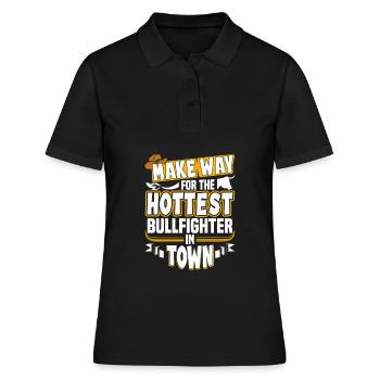 Rodeo - Frauen Polo Shirt - Schwarz - Vorne - Ailine (174cm)