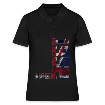 ÉDITION LIMITÉE ANGLETERRE 1952 74E ANNIVERSAIRE BRITANNIQUE - Polo Femme - noir - Devant - Ailine (174cm)
