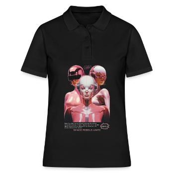 Space Astronauts, Science Fiction Space Travelers - Women's Polo Shirt - black - Front - Ailine (174cm)