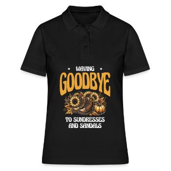 Sich Von Sundresses Und Sandalen Verabschieden - Frauen Polo Shirt - Schwarz - Vorne - Ailine (174cm)