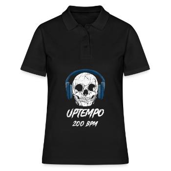 Conception du festival Uptempo pour les ravers - Polo Femme - noir - Devant - Ailine (174cm)