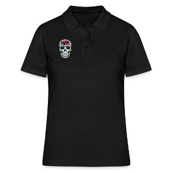 Cosmic Skull - Women's Polo Shirt - black - Front - Ailine (174cm)