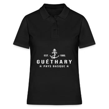 Guéthary cadeau cool Guethary pays basque - Polo Femme - noir - Devant - Ailine (174cm)