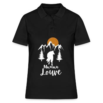 Maman Louve 1 - Polo Femme - noir - Devant - Ailine (174cm)