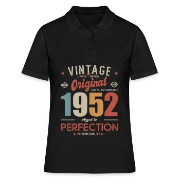 original vintage 1952 born in birthday 70 years - Women's Polo Shirt - black - Front - Ailine (174cm)