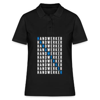 Handwerker - Frauen Polo Shirt - Schwarz - Vorne - Ailine (174cm)
