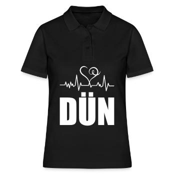 Heartbeat Dün - Frauen Polo Shirt - Schwarz - Vorne - Ailine (174cm)