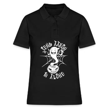 Send Aaron alone - Frauen Polo Shirt - Schwarz - Vorne - Ailine (174cm)