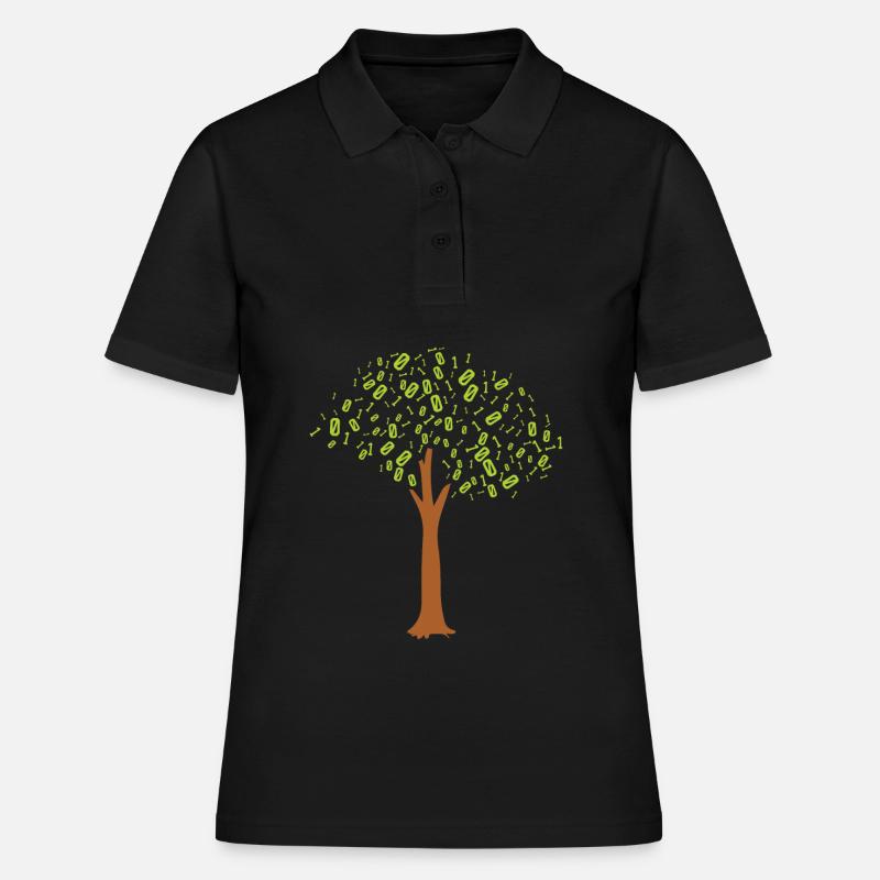 Binary Tree Admin Hacker Coder Programmierer - Frauen Polo Shirt - Schwarz