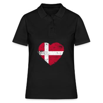 Coeur danois - Polo Femme - noir - Devant - Ailine (174cm)