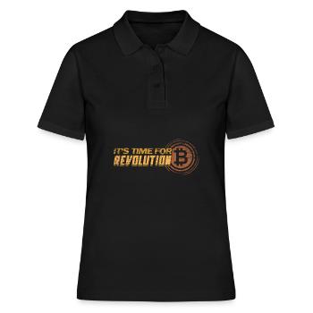 Bitcoin - Frauen Polo Shirt - Schwarz - Vorne - Ailine (174cm)