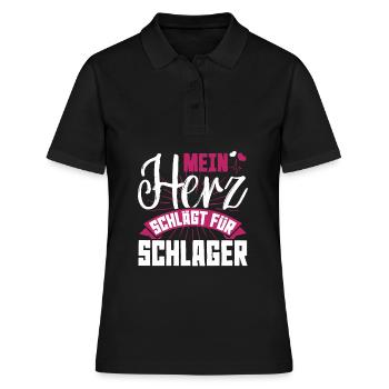 Amour Schlager - Polo Femme - noir - Devant - Ailine (174cm)