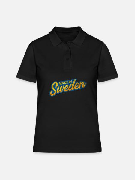 Schweden - Frauen Polo Shirt - Schwarz