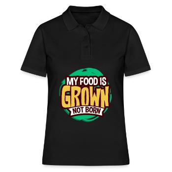 Vegan Veganer - Frauen Polo Shirt - Schwarz - Vorne - Ailine (174cm)
