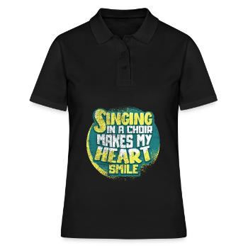 Chant choral - Polo Femme - noir - Devant - Ailine (174cm)